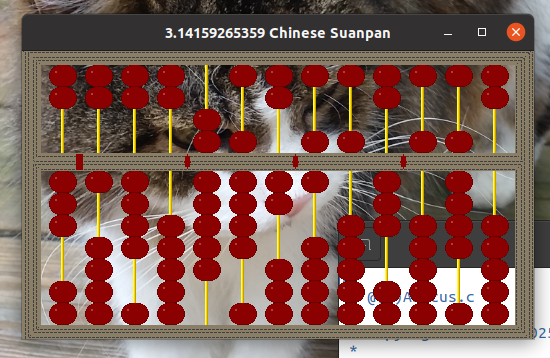 Cat behind Abacus