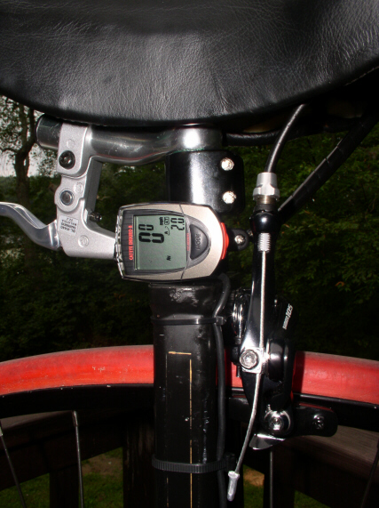 Big Wheel with odometer, close-up